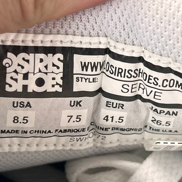 Osiris Serve X Maxx 242 Praying Skull Sneaker Black/White Men\'s 8.5 Tried On